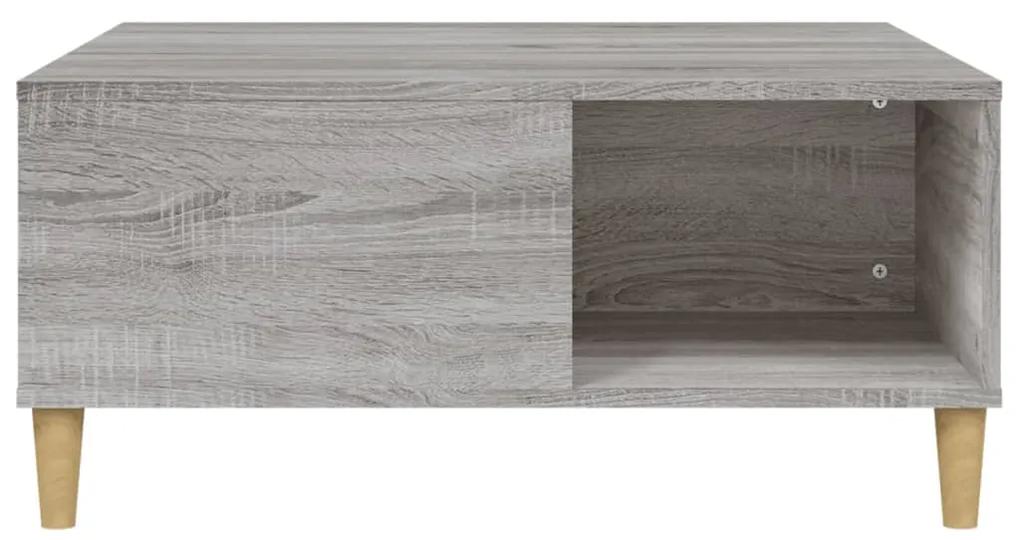 Tavolino salotto grigio sonoma 80x80x36,5 cm legno multistrato