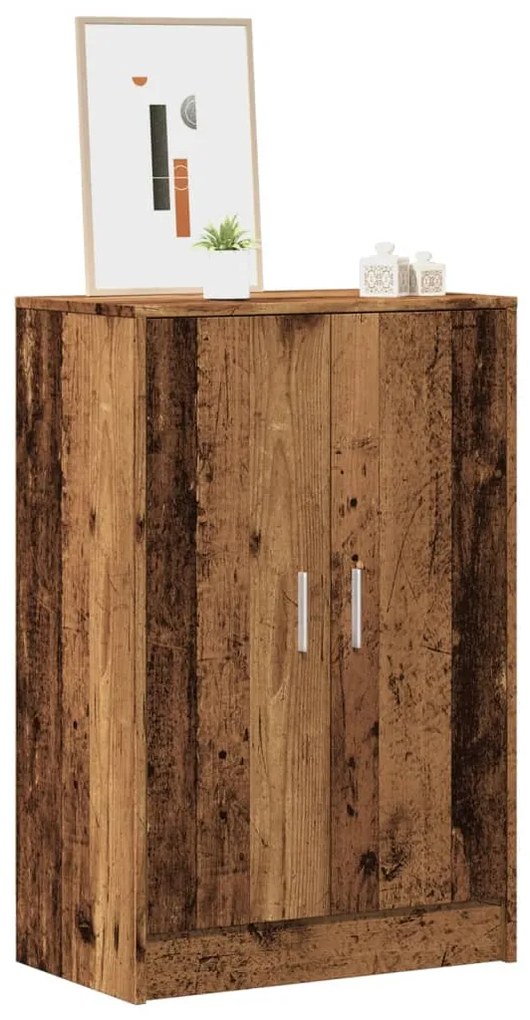 Scarpiera Legno Antico 60x35x92 Cm İn Legno Multistrato /