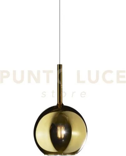 Lampadario a sospensione vetro 1555 grande oro 1 luce attacco e27 r...