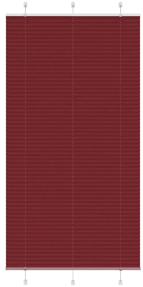 Tenda Plissettata Rosso Bordeaux 105x200 Cm Larghezza Tessuto /