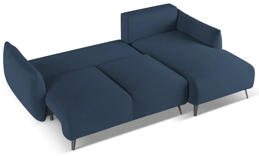 Divano angolare blu (con penisola a destra) Malie – Makamii
