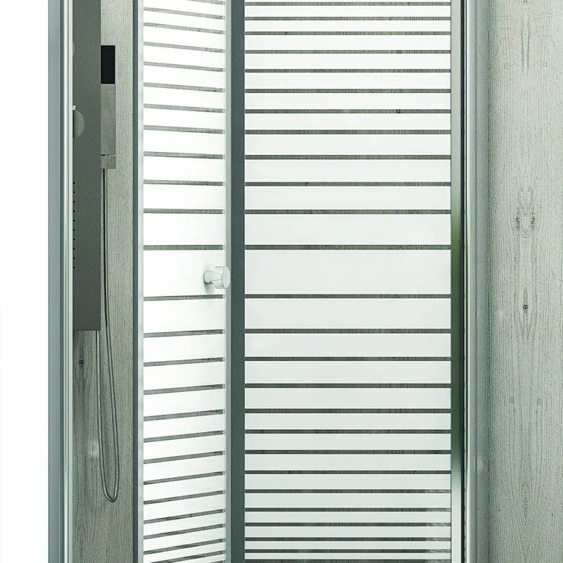 Porta nicchia a libro 70cm vetro serigrafato altezza 180cm KM4000S - KAMALU