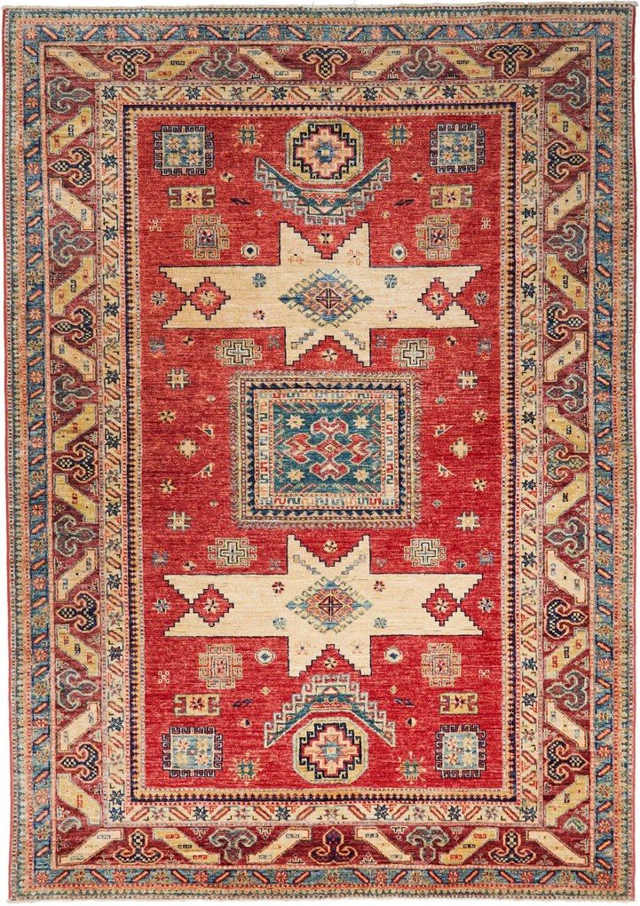 Kazak Tappeto orientale 170x240 Rosso (Pakistan) Annodato A Mano