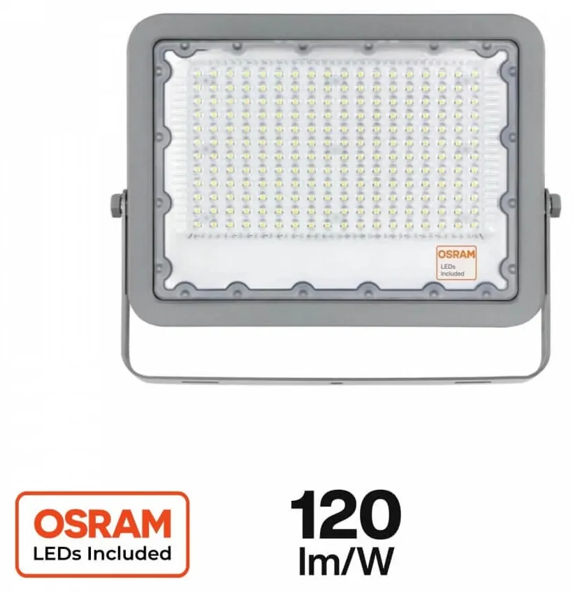 Proiettore LED 200W - LED Osram - IP65 - 120lm/W - 4000K 