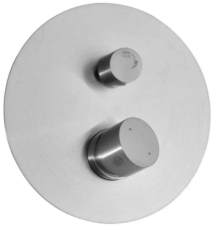 Set miscelatori satinati lavabo bidet e doccia con deviatore a 2 vie Gemini