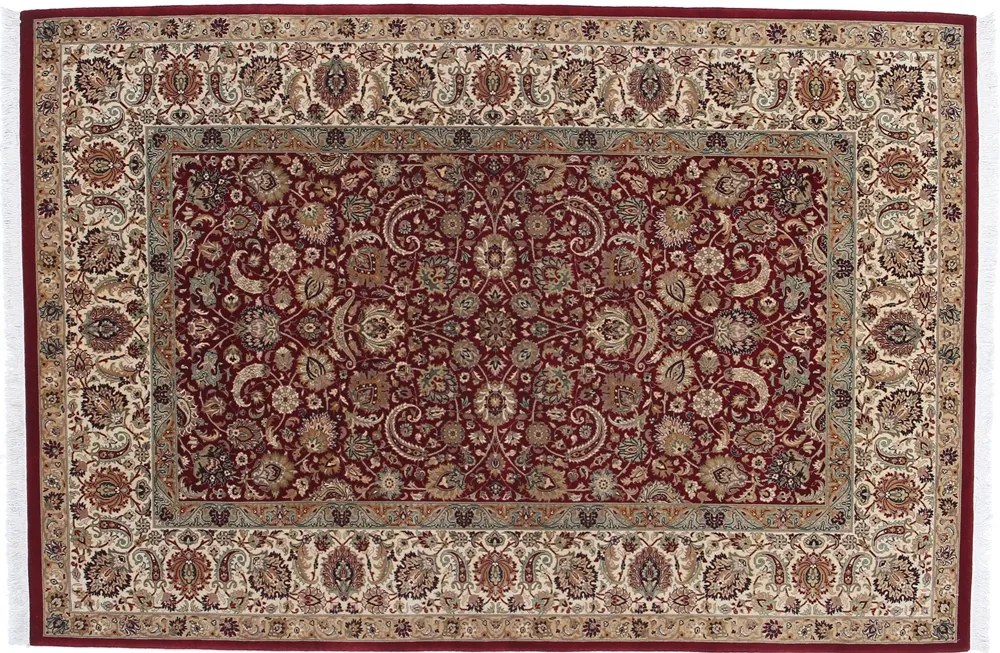 Tabriz Tappeto 190x130 Beige (Pakistan) Annodato A Mano