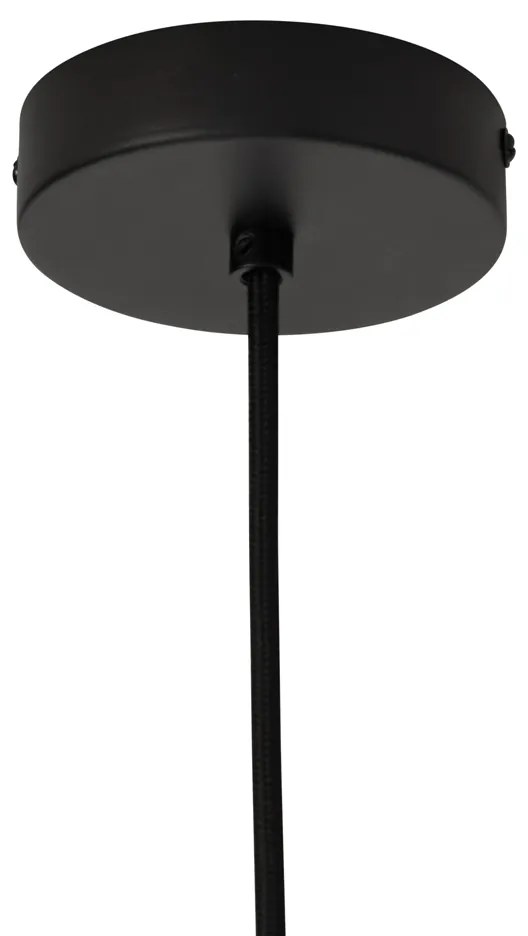 Lampada a sospensione bohémien nera con bambù - Lily