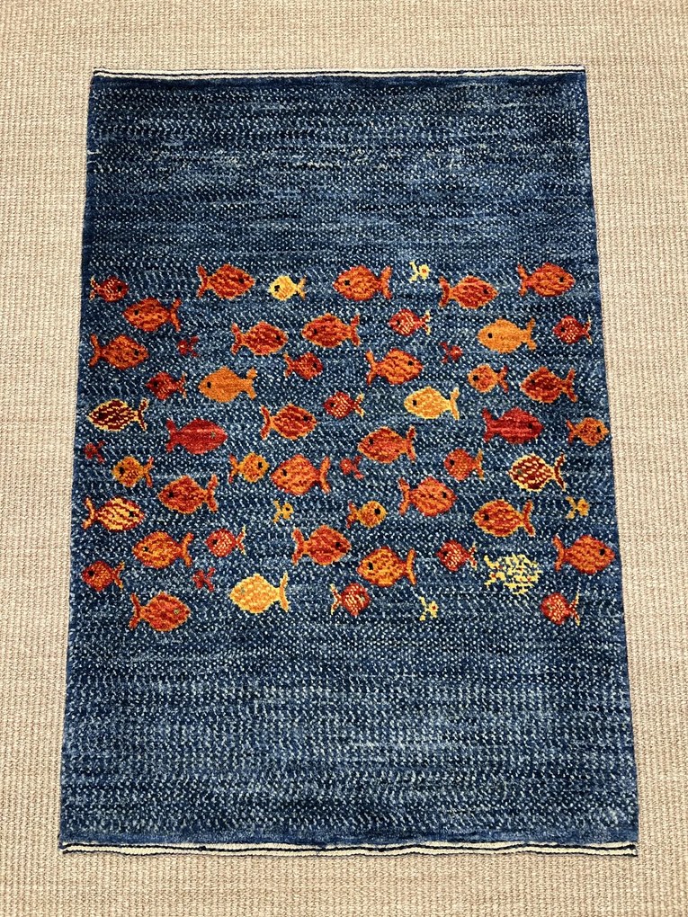 Loribaft Tappeto persiano 60 x 90 Blu (Iran) Annodato A Mano