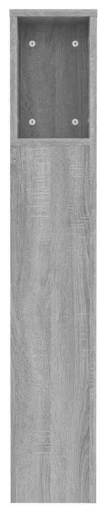 Testiera con scomparti grigio sonoma 120x18,5x104,5 cm