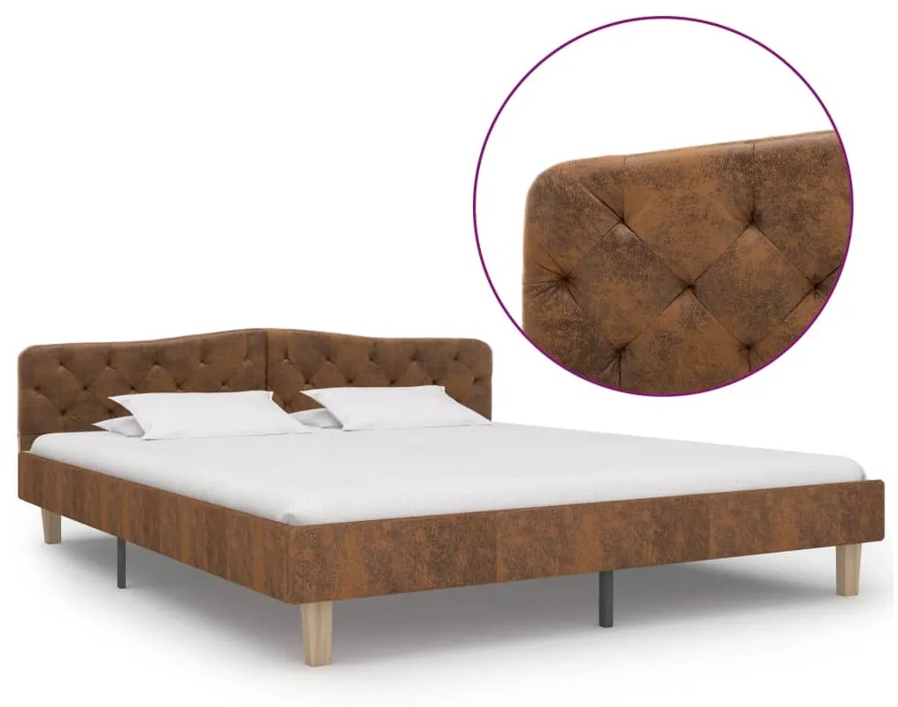 Giroletto Marrone İn Similpelle Scamosciata 180x200 Cm /