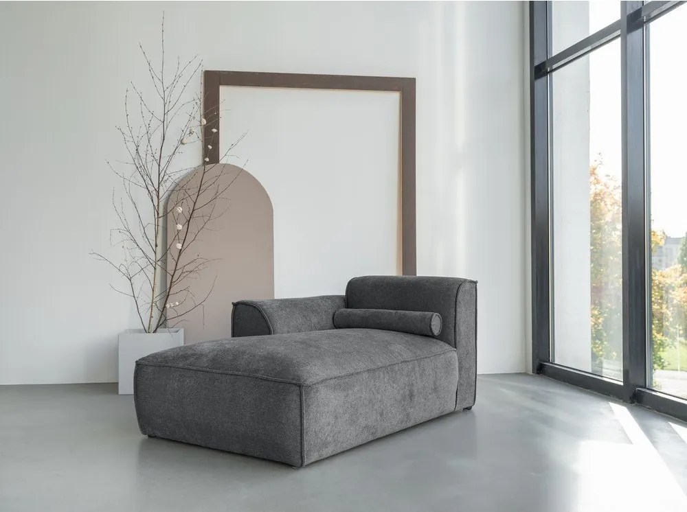 Divano componibile grigio (con penisola a sinistra) Flex Felix – Miuform