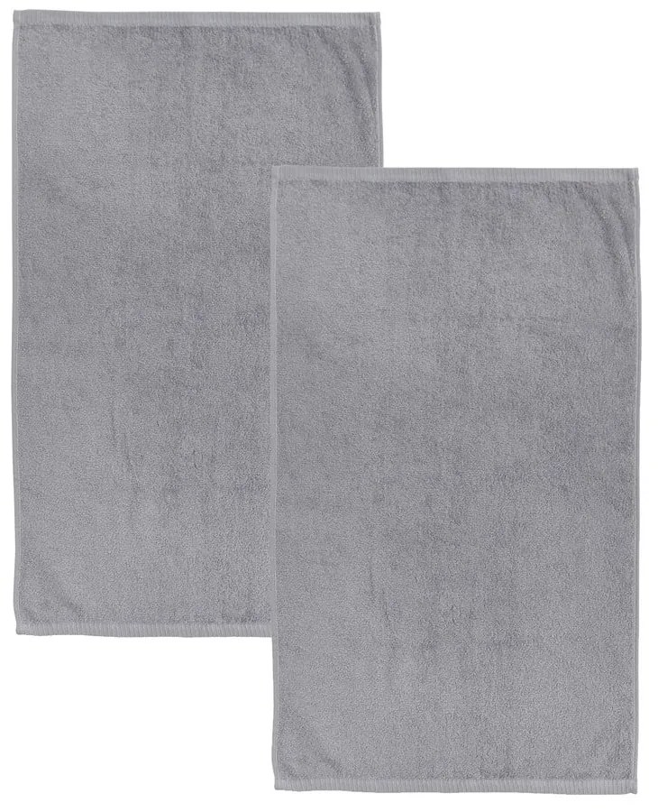 Set di asciugamani con asciugatura rapida e tipo terry grigi in cotone 2 pz 90x140 cm Quick Dry – Catherine Lansfield