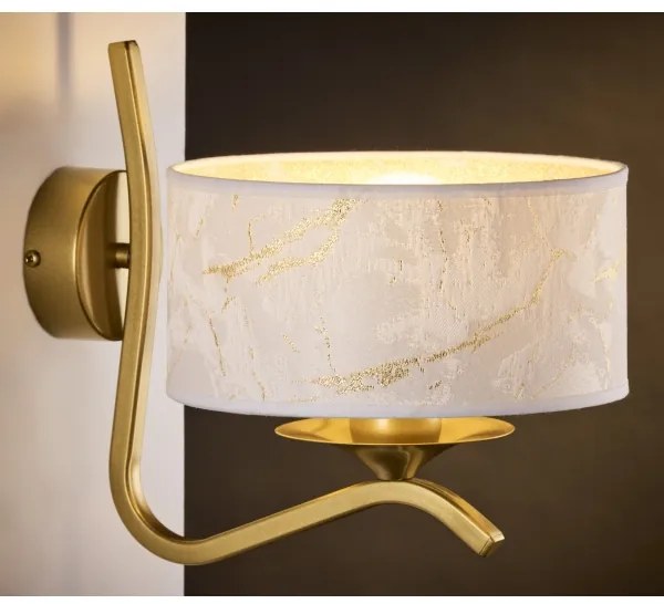 Jupiter 2111 - Applique KASZMIR 1xE27/15W/230V bianco/oro/effetto marmo