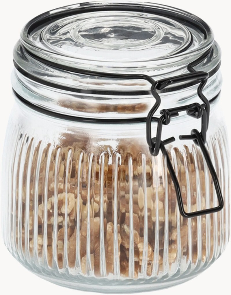 Set barattoli in vetro con coperchio a clip Tidy, set da 12