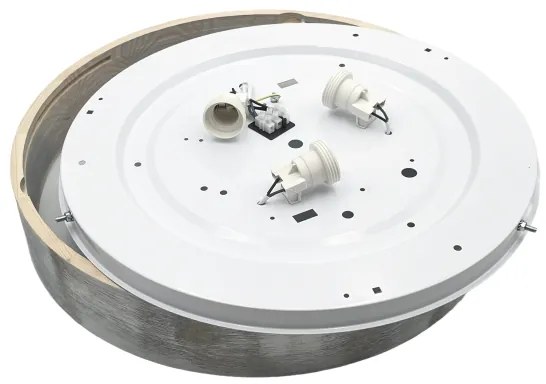 Brilagi - Plafoniera PINO 3xE27/15W/230V in pino/argento diam. 47,5 cm