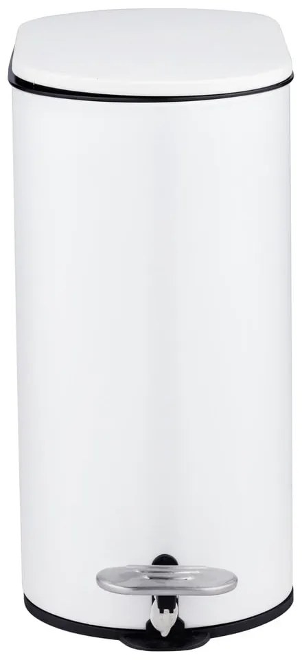Cestino per la spazzatura bianco opaco in acciaio con pedale 5 l Collungo – Wenko