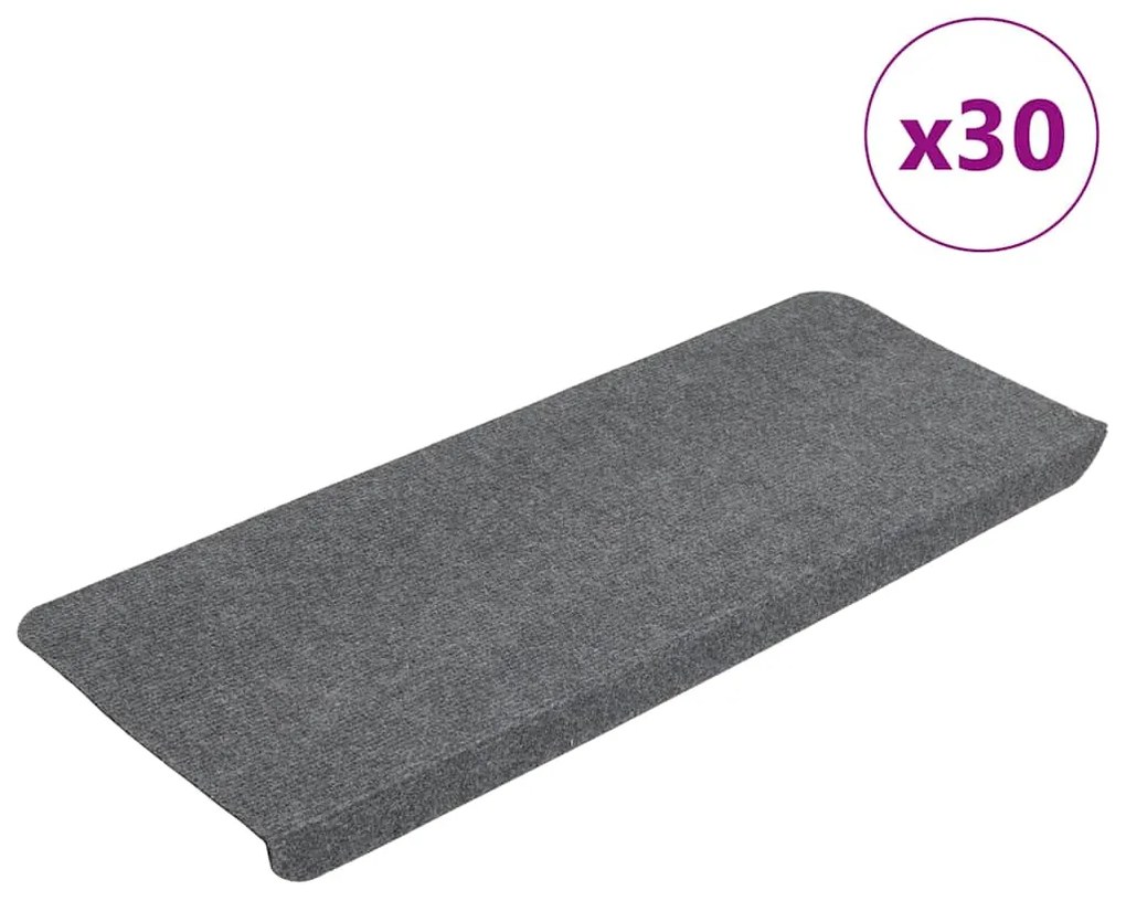 Tappetini Autoadesivi Per Scale 30 Pz Grigi 65x24,5x3,5 Cm /