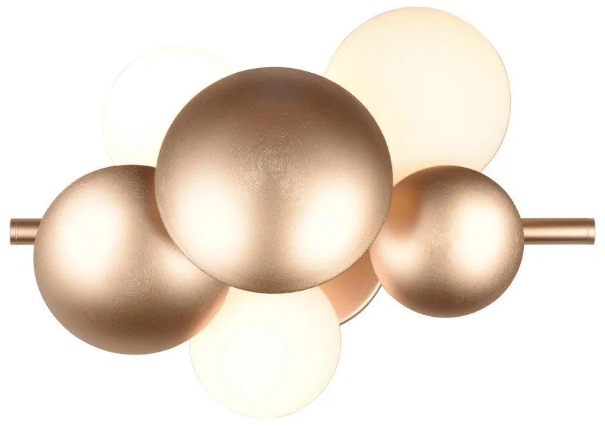 Lampada da parete in oro e bianco Bubble - Trio Select