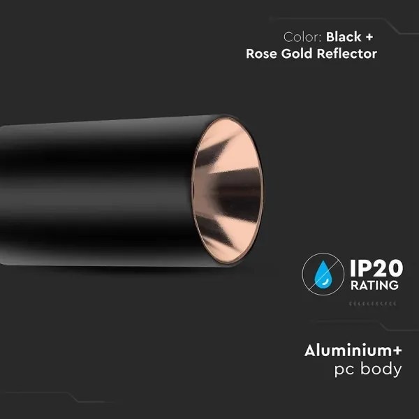 Luce Spot 1xGU10/35W/230V nero/Oro rosa