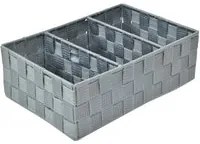 Cassetto poliestere grigio 3 scomparti cm31x21h10