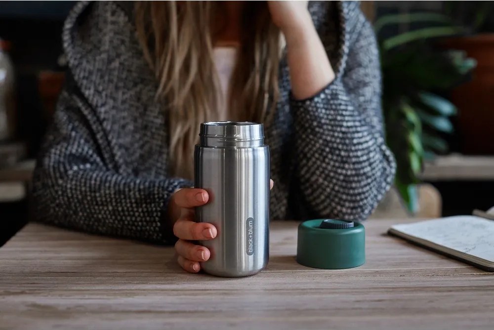 Tazza termica argentata in acciaio inox 340 ml – Black + Blum