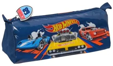 Astuccio Scuola Hot Wheels Speed club Arancio Blu Marino (21 x 8 x 7 cm)