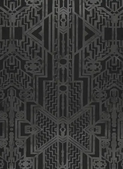 Art déco Tapete Brandt Geometric von Ralph Lauren - Charcoal