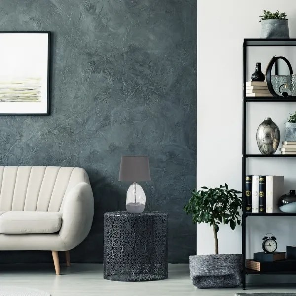 Rabalux 74228 - Lampada da tavolo APOLONIA 1xE27/40W/230V grigio