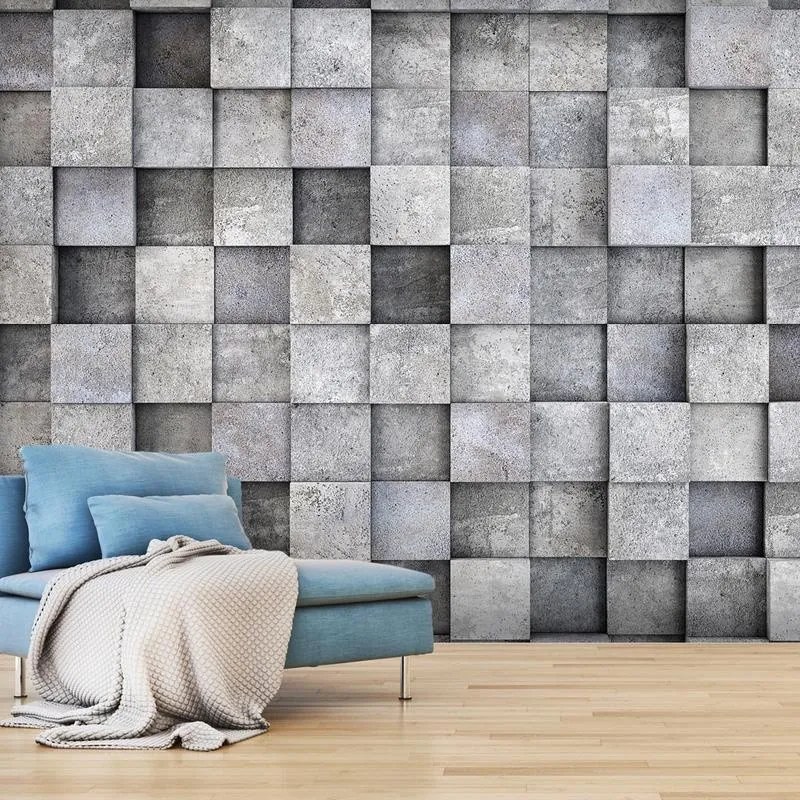 Fotomurale adesivo  Concrete Cube  Larghezza x Altezza Home decor 245x175