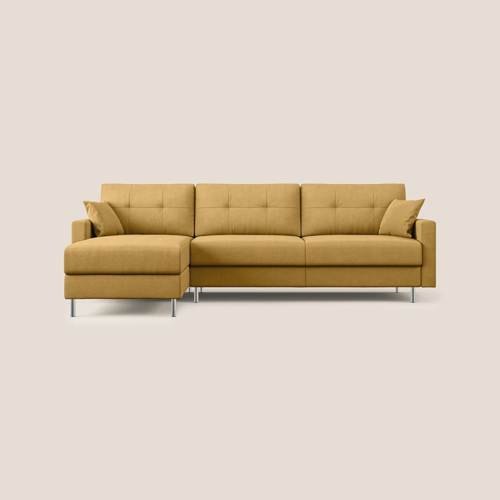 Megan divano letto angolare in microfibra smacchiabile T11