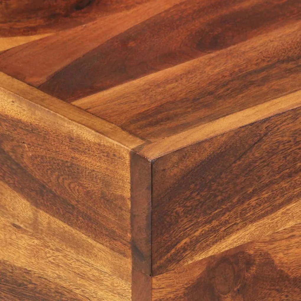 Tavolino da salotto 80x80x30 cm in legno massello di acacia