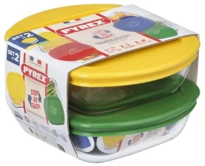 Set da 2 contenitori in vetro per alimenti PYREX da 0,3 l