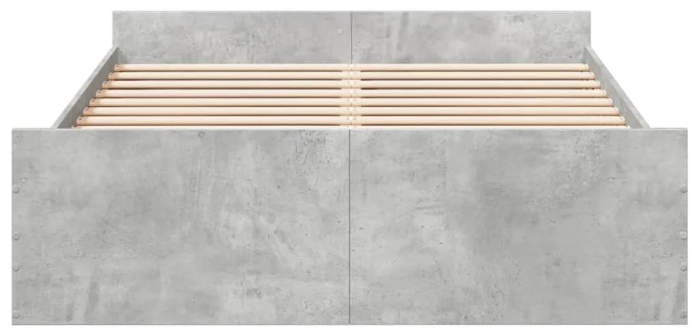 Giroletto cassetti grigio cemento 135x190 cm legno multistrato