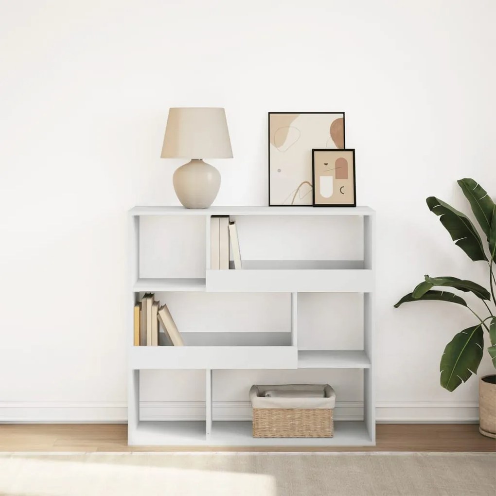 Libreria/divisorio bianco 100x33x94,5 cm