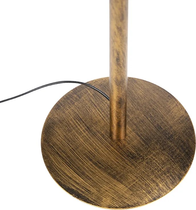 Lampada da terra vintage oro con paralume rosso 40 cm - Simplo