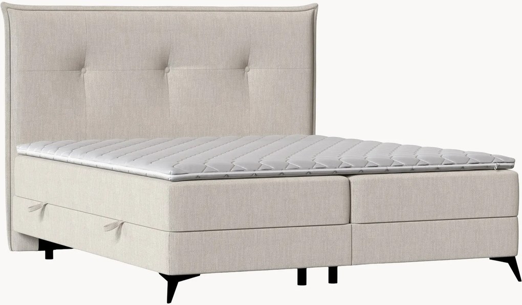 Letto boxspring fatto a mano con contenitore Menzzo, H2