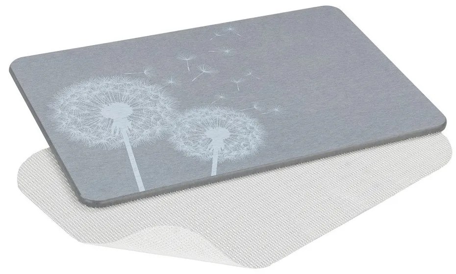 Tappetino da bagno grigio in terra di diatomee 39x60 cm Astera - Wenko