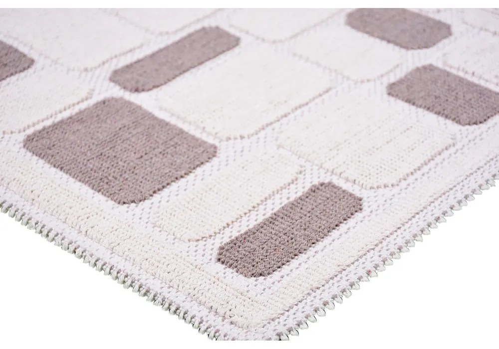 Tappeto in cotone beige, 60 x 90 cm Mozaik - Vitaus