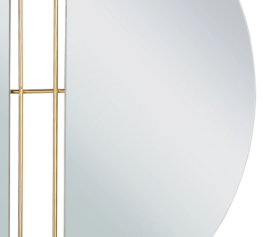 Specchio rotondo in metallo ø 52 cm oro ATTIN Beliani