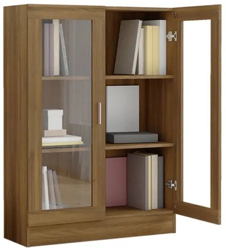 Mobile Vetrina Rovere Marrone 82,5x30,5x115cm Legno Multistrato