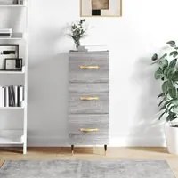 Credenza Grigio Sonoma 34,5x34x90 cm in Legno Multistratocod mxl 104566