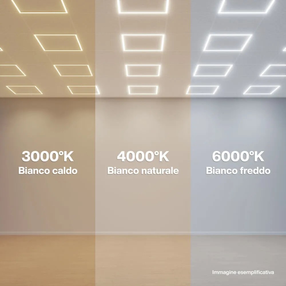 Pannello LED a Cornice 60x60 44W CCT, No Flickering con driver Philips Colore Bianco Variabile CCT