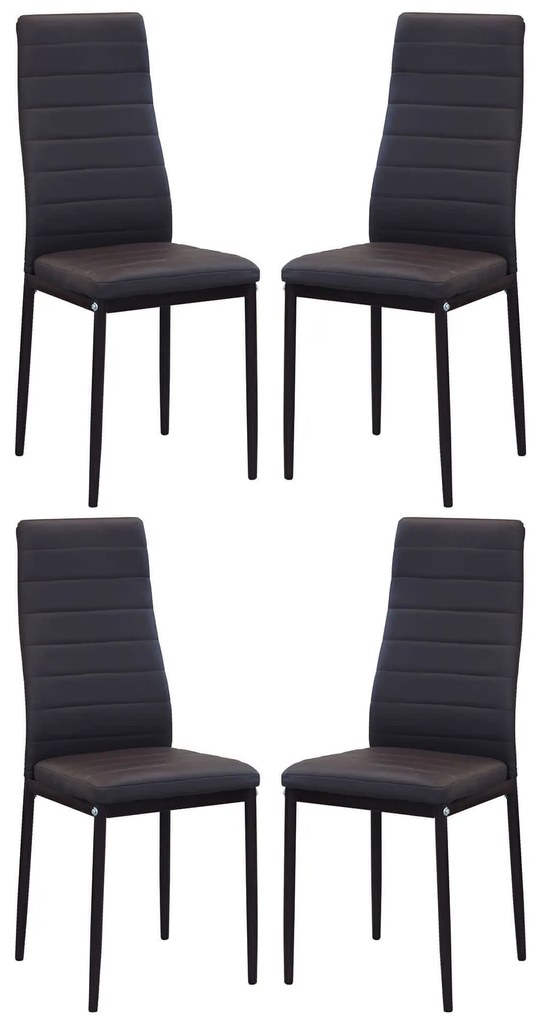 FRITZ - set di 4 sedie in ecopelle