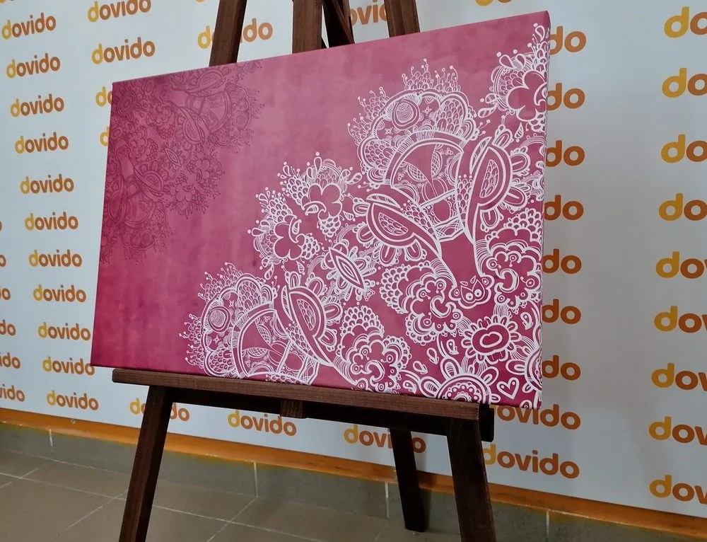 Quadro su tela – Elementi di Mandala floreale