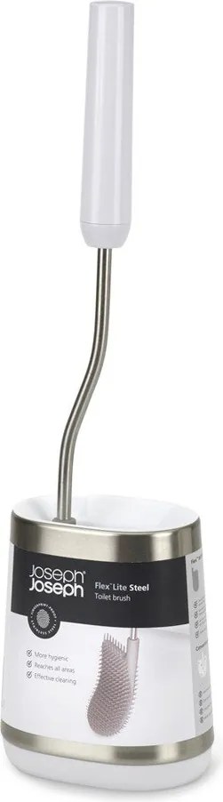 Scopino WC argentato in acciaio inox Flex – Joseph Joseph