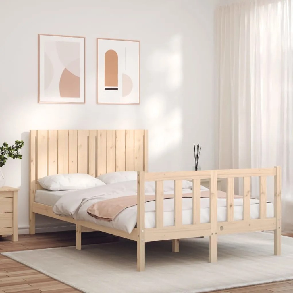Giroletto Con Testiera Small Double İn Legno Massello /
