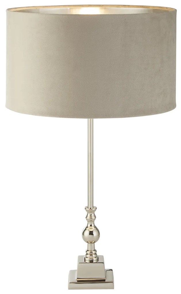 Lampada Da Scrivania Contemporanea Whitby Metallo Cromo Velluto Talpa 1 Luce E27