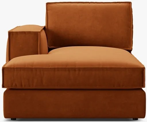 Modulo chaise longue Pola in velluto – L158 cm
