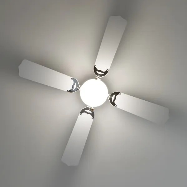 ZEVENTI - Ventilatore da soffitto NAVAGIO 1xE27/60W/230V nero/bianco