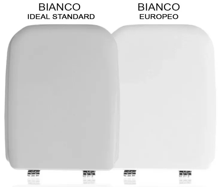 Coperchio water Ideal Standard Conca bianco europeo in legno rivestito con cerniere